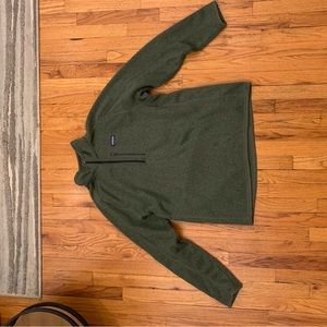 Patagonia size XL mens quarter zip green